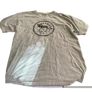 Canada Gray Short Sleeve Tee Shirt Size L M & O Gold Tag